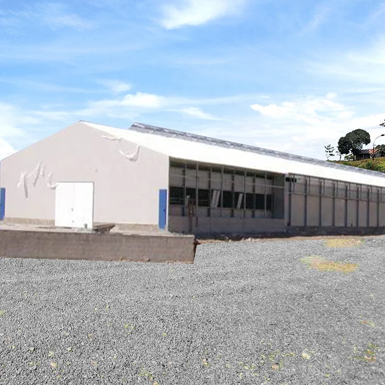 Fabric cover structure modern prefabricated steel structure building mechanized poultry farming