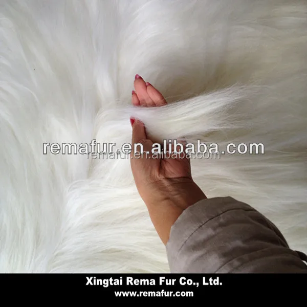 China factory wholesale straight Long Hair Sheep and Goat Skin Plate in 15 cm up