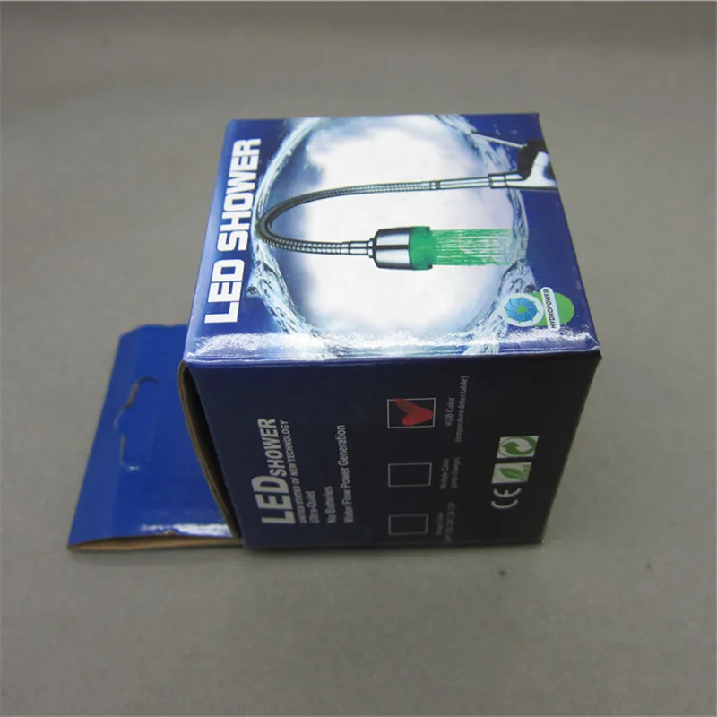 LD8001-A11 Одиночный Зеленый цвет освещения водопроводной воды/LED смеситель/светодиодные кухонные водопроводные краны с освещение кран аксессуары для ванной комнаты с адаптерами и цветная коробка