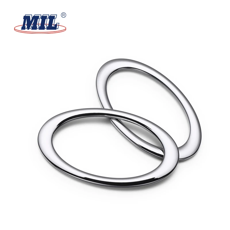 High Quality Nickel Free Shiny Silver Oval Ring Metal Buckles For Bags
