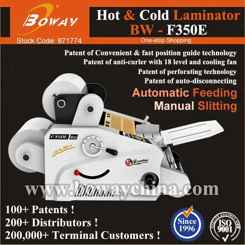 F350E автоматическая подача, двухсторонняя рулонная пленка, машина для холодного и горячего ламинирования для цифровой печати
