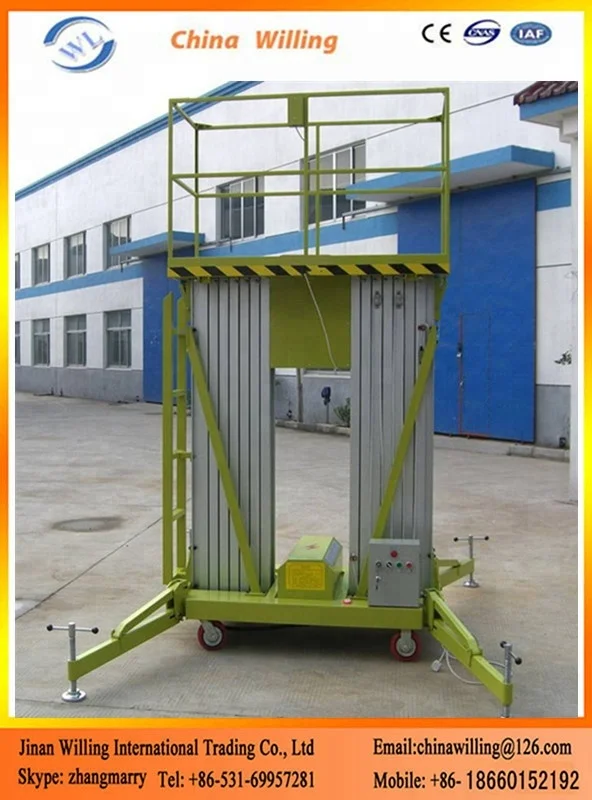 Aluminium mobile scaffold tower 14m aluminum aerial work platform WLA0.2-14
