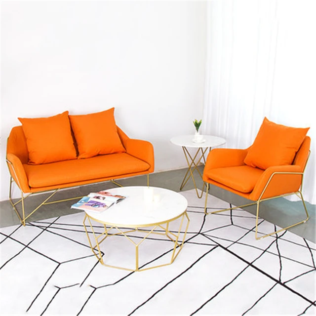 Modern Design  luxury Home Furniture Leisure chair single couch sofa with stainless steel frame