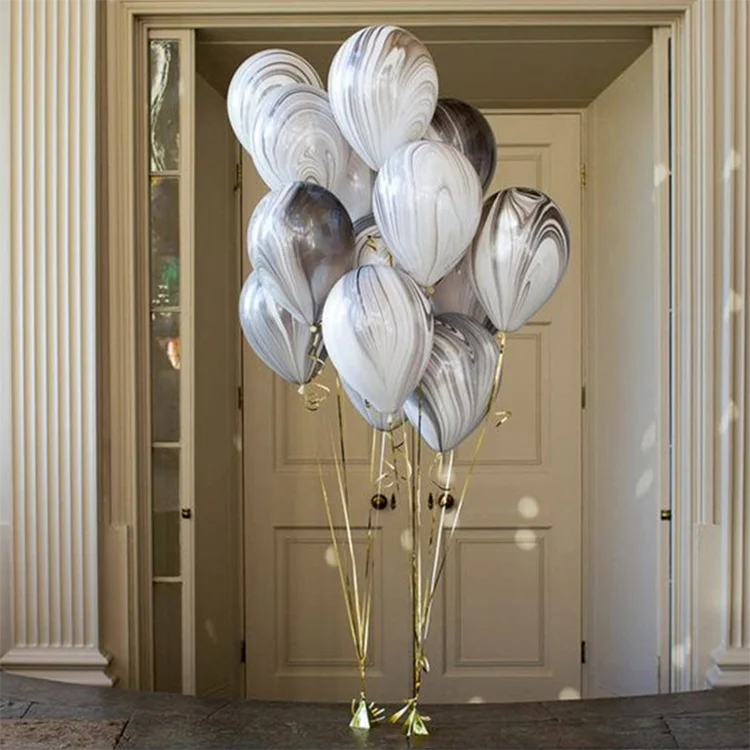 Amazon Hot Sale 10 Inch Colorful Latex 2.3g Baby Shower Birthday Party Wedding Decoration Agate Marble Striped Balloons