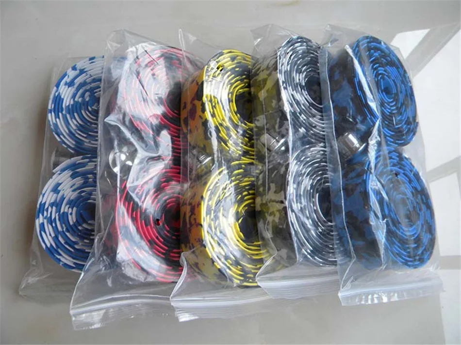 YOUME 2pcs Bicycle Road Bike Sports Handlebar Tape +2 Bar Plug Road Bike Bicycle Handlebar Tape Colorful Cycling Bandage