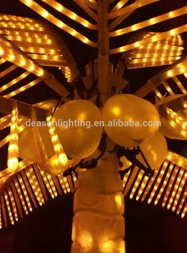 Outdoor Artificial Palm Trees with Solar Lights