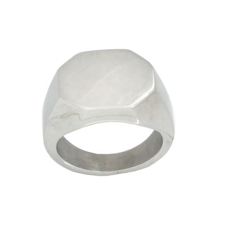 Yudan Factory Wholesale Stainless Steel Flat Ring For Mens