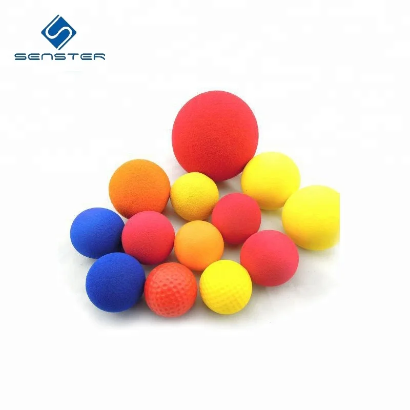Factory directly high quality smooth surface colored eva foam ball with hole eva foam antenna ball for toy