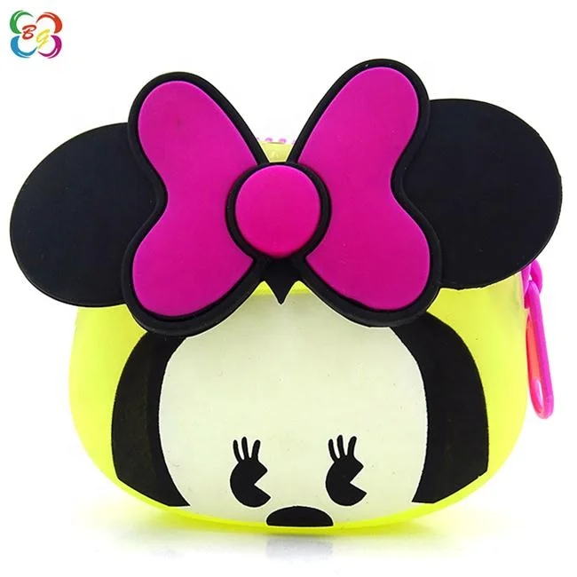 Small Promotional Gift Customised Silicone Mikcy Mouse Cartoon Coin Purse