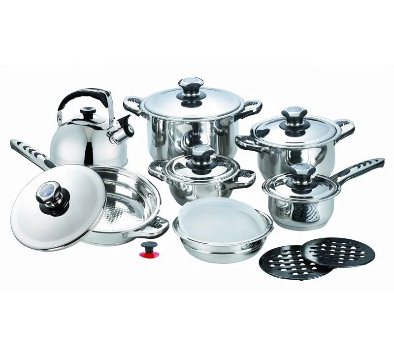 Набор посуды из 24 предметов капсульное дно нержавеющей стали с 7