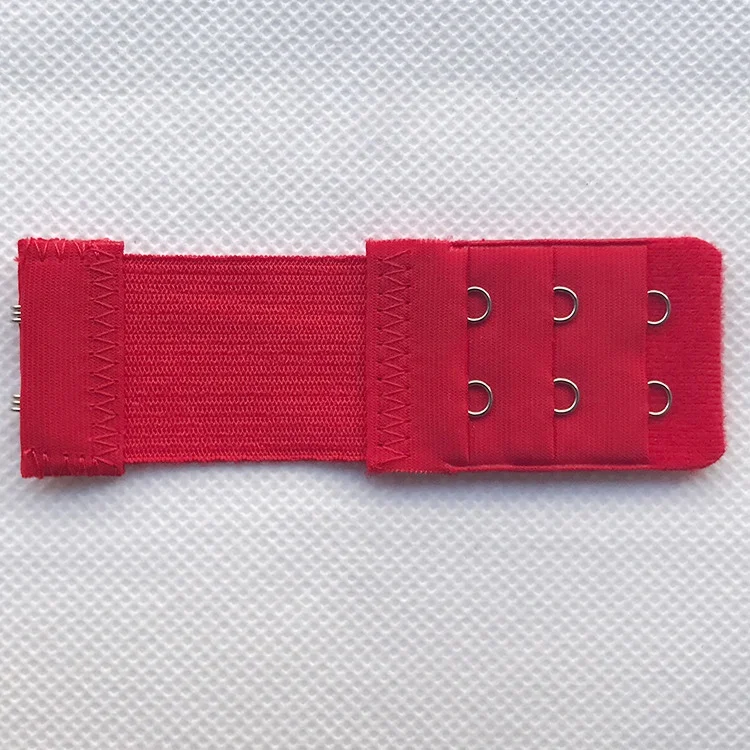 bra extender wholesale polyester long bra hooks and eyes tape with nylon coated eyes two rows Back Extension Buckle for bra