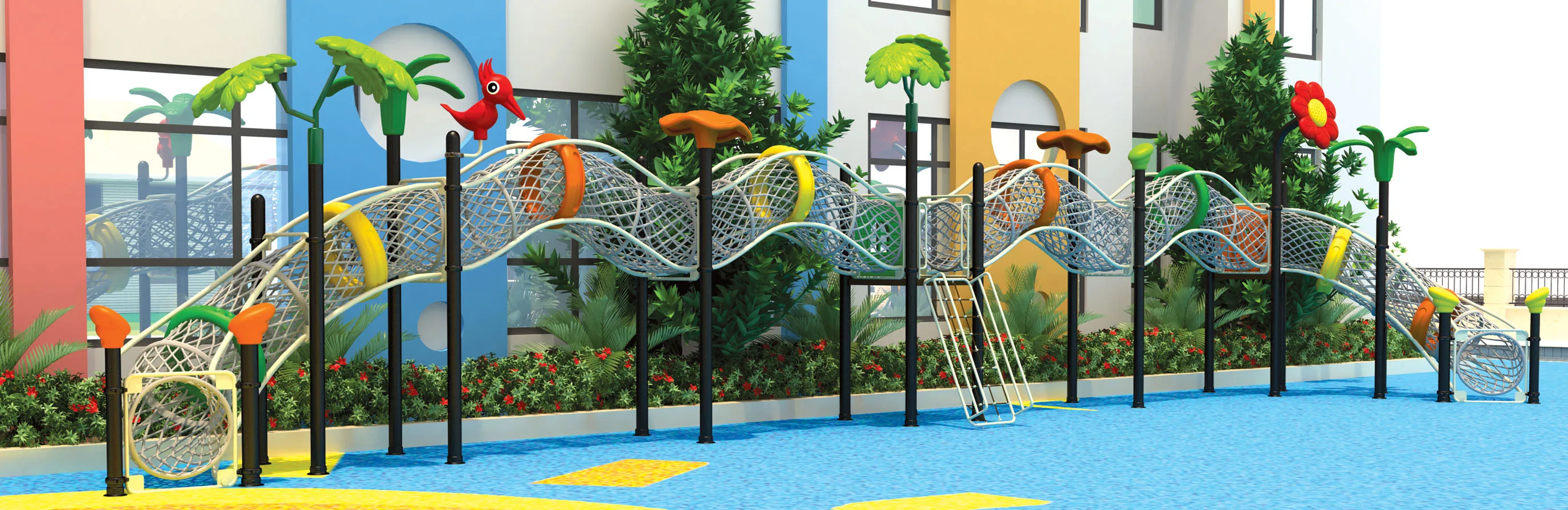 Customized Design Playground Play Safety Net Outdoor Climbing Rope Net For Kids Entertainment