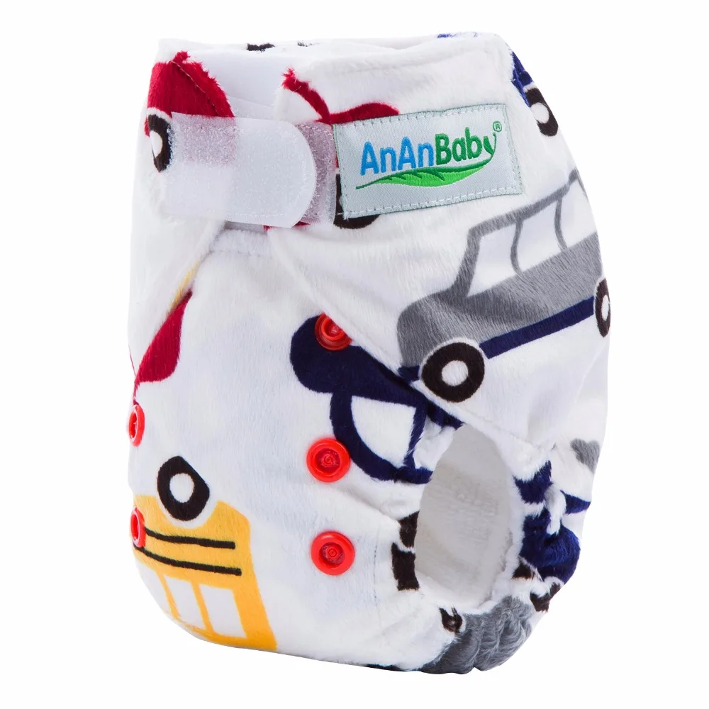 
Ananbaby Adjustable Cotton Cloth Nappies printed Cloth Diapers Newborn Baby Cloth Nappy 