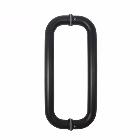 Stainless Steel Matte Black O Shape Glass Push Pull Door Handle