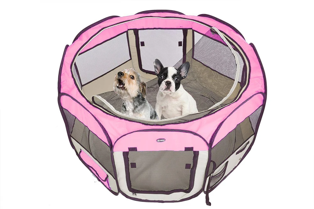 Portable Foldable Dog Fence House Puppy Exercise Pen Kennel Pet Playpen For Cat Rabbit Hamster