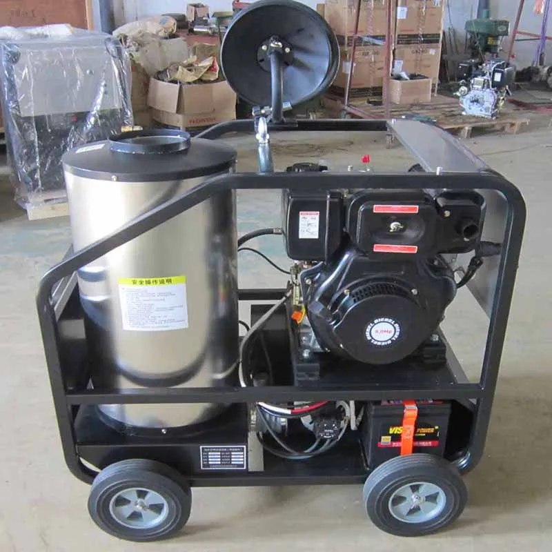 10HP diesel hot water high pressure washer with hose reel