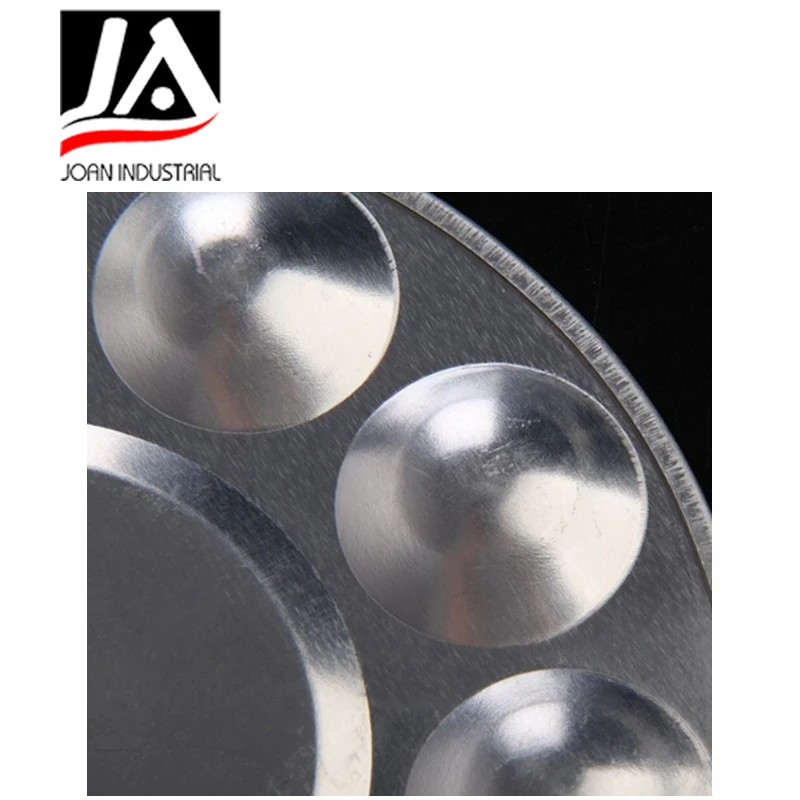 10 hole round aluminum metal paint palette