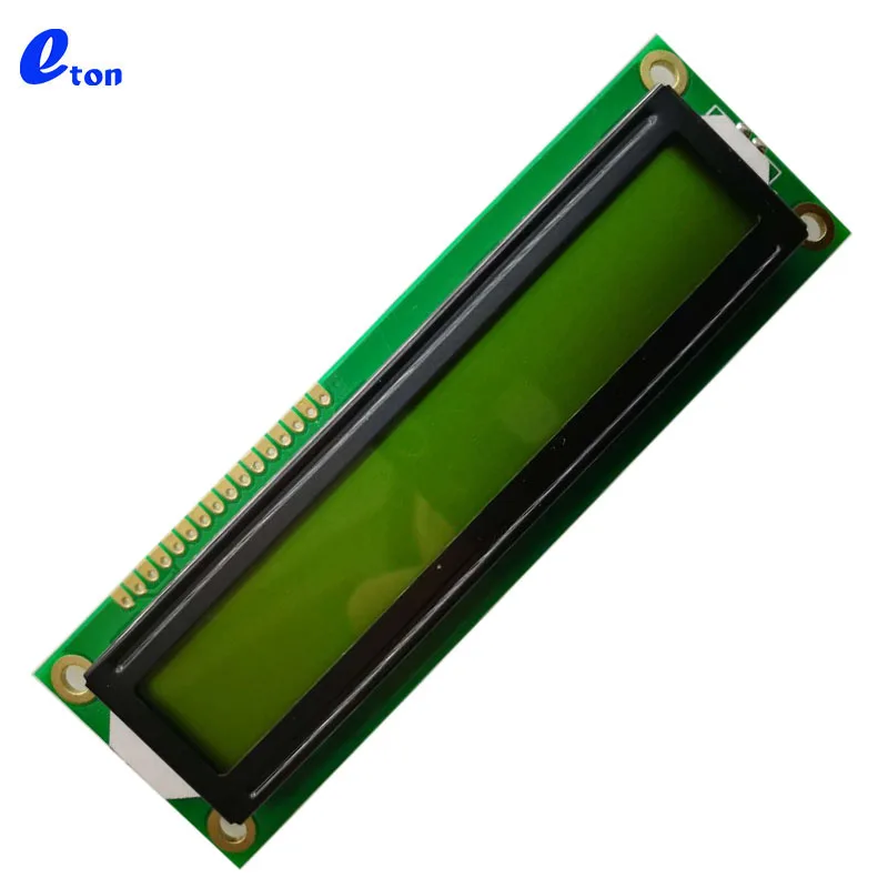 15 years factory and factory price lcd 1601 yellow-green 16x1 big character lcd display module