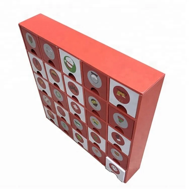 Custom Printing Gift box empty advent calendar 2019 Christmas Advent Calendar Box