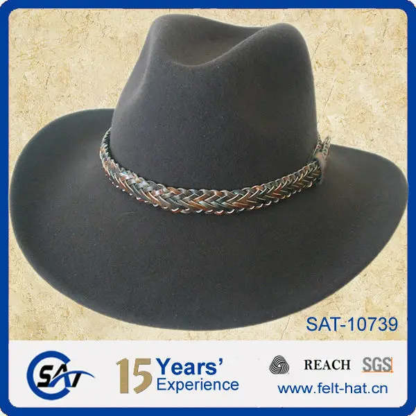100% australian wool felt waterproof cowboy hat
