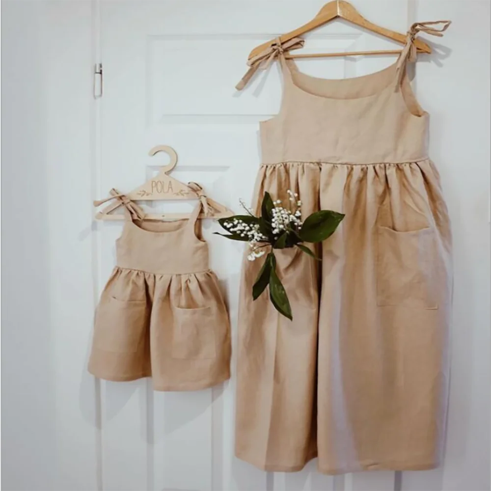 
New design kids clothing baby girls dress long sleeve casual style linen cotton boutique baby dress 