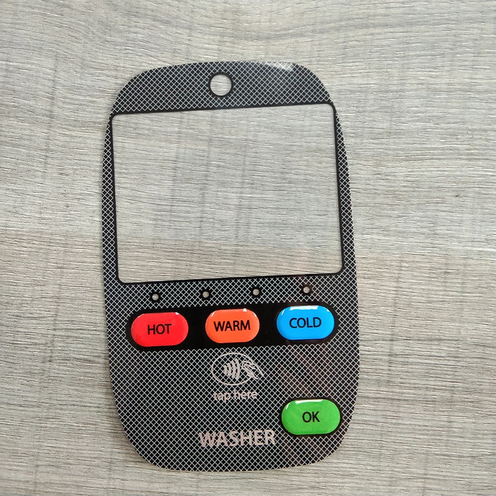 Economical custom membrane switch button panel with transparent LCD screen