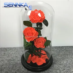 Wholesale preserved flower in glass handmade natural eternal for happy new year gift