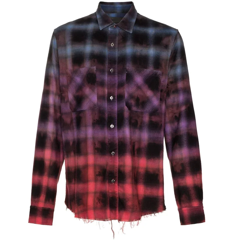 wholesale plaid button long sleeve mens longline flannel shirt long plaid shirt mens plaid shirt