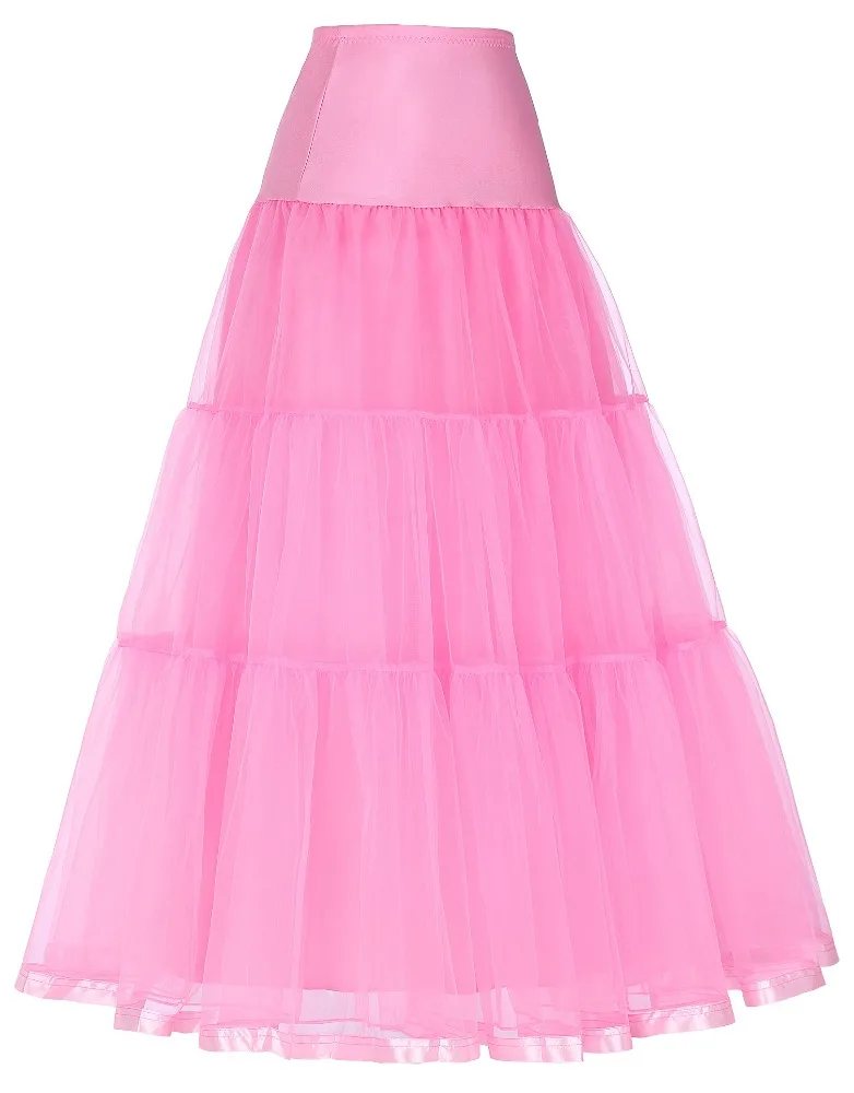 Grace Karin, женские ботильоны в ретро стиле, кринолин розовый Нижняя юбка для винтажное платье CL010421-5