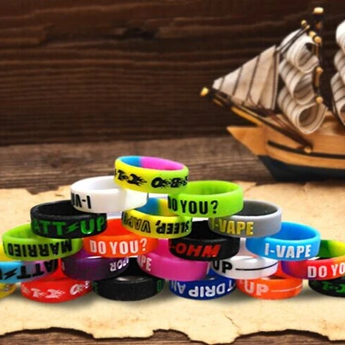 Силиконовые кольца с принтом логотипа, резинка для вейпа всех размеров