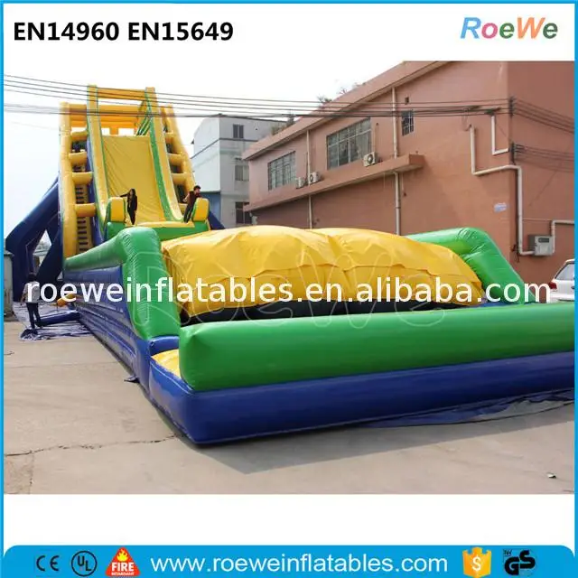
Alibaba Top Manufacturer giant outdoor inflatable jump airbag slide inflatable water drop kick water slide 