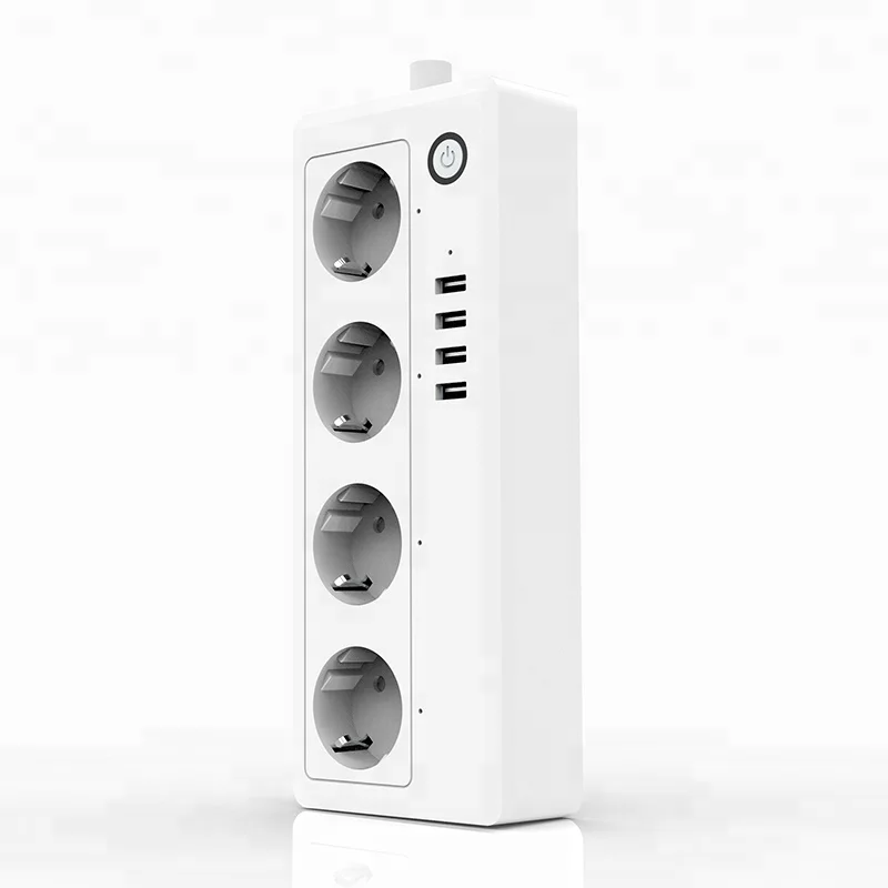 wifi electric smart home automatic cable plug socket switch outlet power strip App Alexa Google 10Amp Tuya remote voice