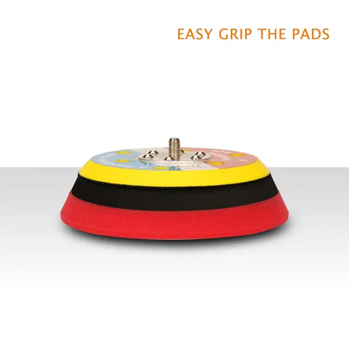 SPTA5inch (125mm) 5/16-24 Thread PU Hook&Loop Backer Backing Pad with 6 Hole for Air Sander And Dual Action Car Polisher