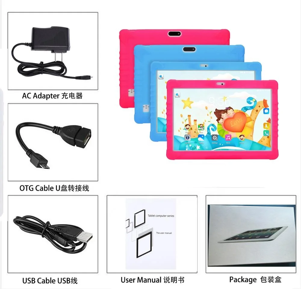 10 inch High Speed Processor Phone Call Wifi Android Tablet Pc for kids
