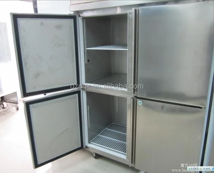 4 door stainless steel refrigerator /CE approval upright 1000L freezer /chiller