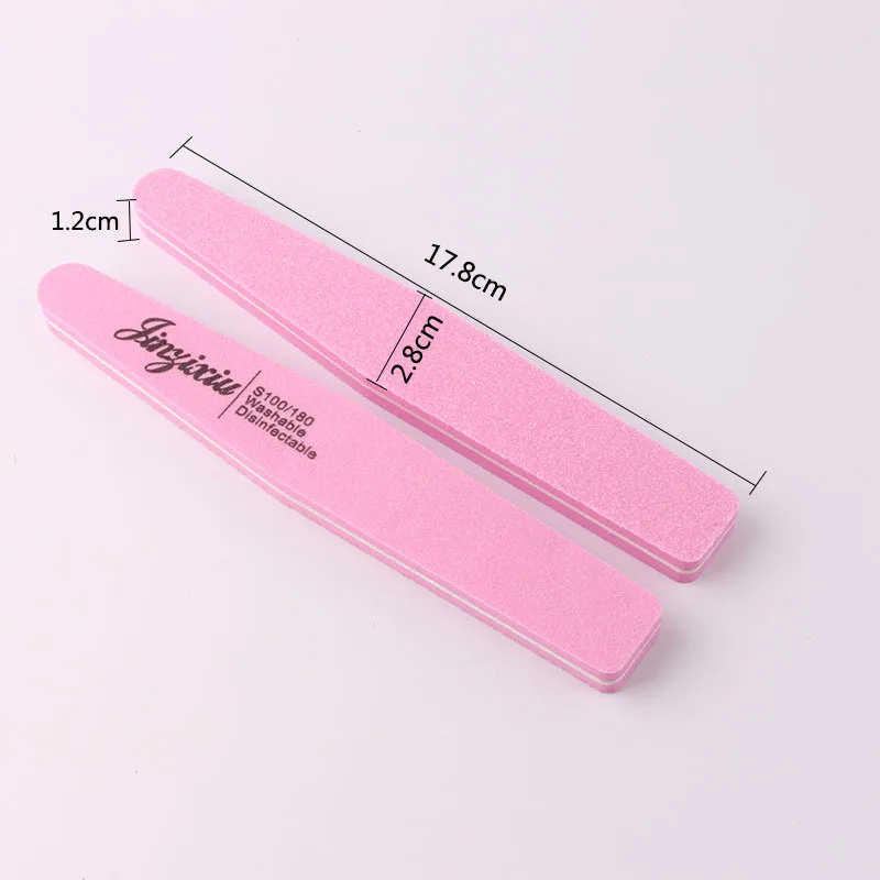JINZIXIU Professional Custom Printed Mini Nail File 100/180 Nail Manicure File And Buffer