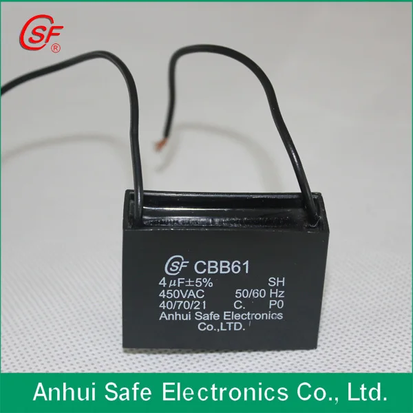 двигателя вентилятора конденсатора 450v 1uf cbb61