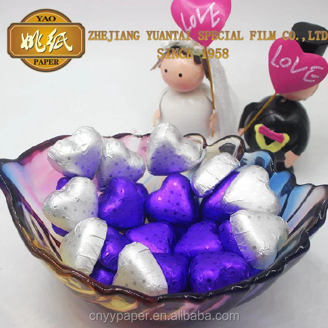 Colorful Printed Embossed Food Grade Aluminum Foil For Chocolate Candy Wrapper