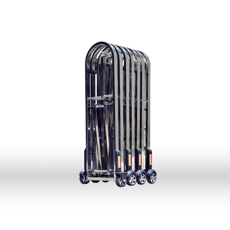 CXHA Строительная безопасная металлическая передвижная Баррикада длиной под заказ, расширяемая дорожная Баррикада из нержавеющей стали