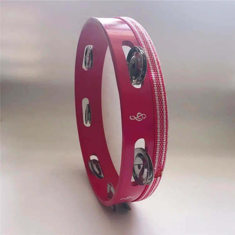 China wholesaler importer exporter Tambourine instruments Fake Sheepskin plastic tambourine With Color