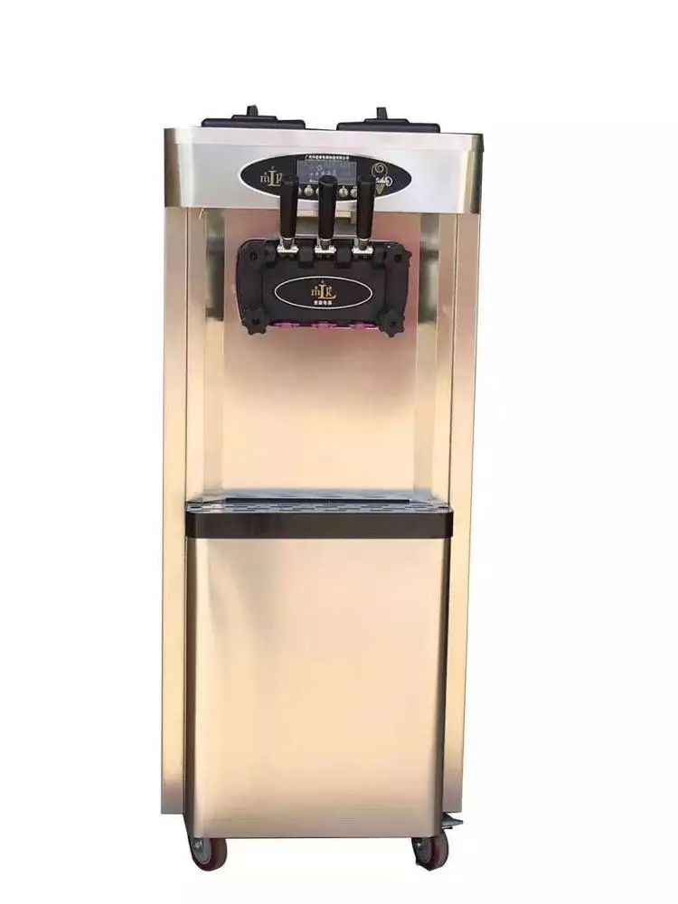 japan guangdong small business self serve 30 liters 18l/h frozen yogurt softy ice cream making machine with 3 flavors