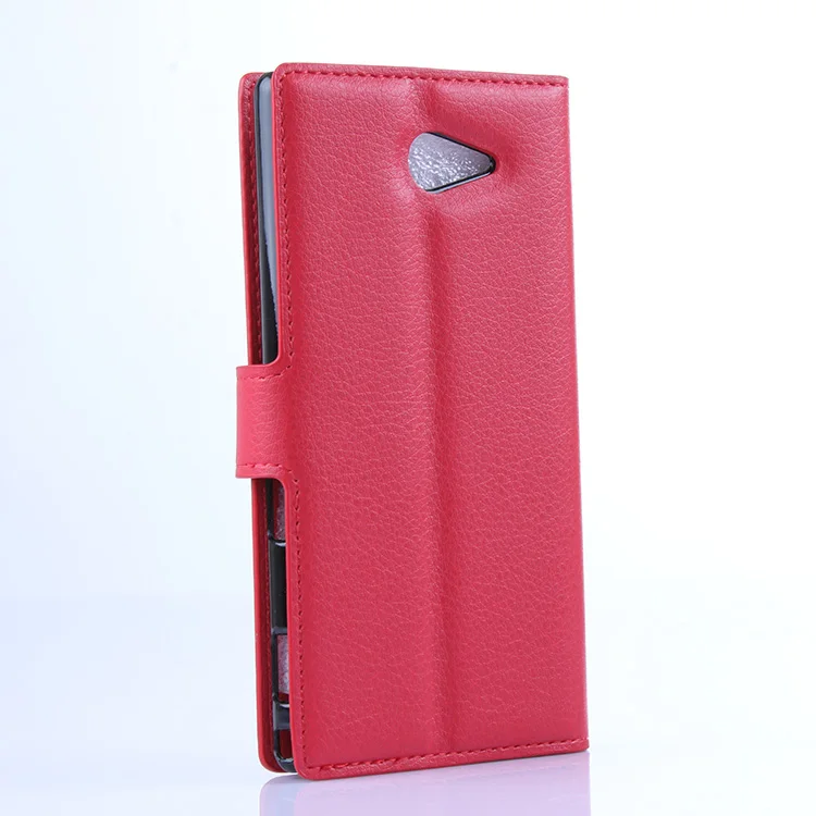 Hot Selling Back Cover For Sony Xperia M2 PU Leather Flip Case Stand Wallet Cases