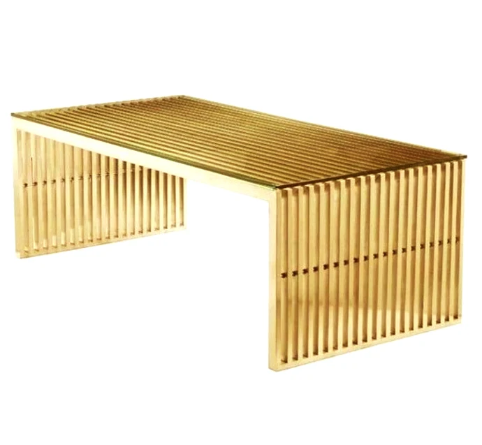 Кофейный столик из нержавеющей стали Maya gold