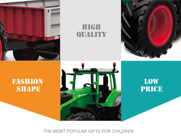 Manufacturing 1/16 farm tractor dump truck rc car toy with light sound