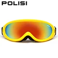 POLISI Children Kids Winter Outdoor Sports Snowboard Googles Protective Ski Glasses UV400 Anti Fog Snowboarding Eyewear