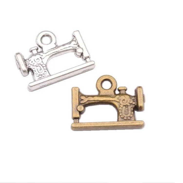 Fashion hot sale zinc alloy charms cheap sewing metal machine pendant