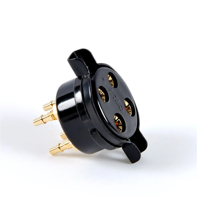 4Pin CMC Bakelite Gold Tube Socket for 300B 274A 811 801