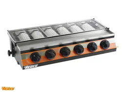 Commercial hot sale power save table top gas Barbecue Oven / 6 burner head BBQ grill VDK-736