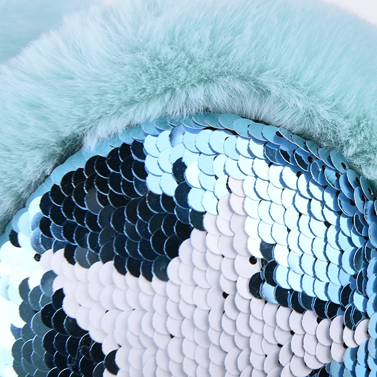 Custom Lovely Fashion Design Sequins Fur Winter Earmuff Keep Warm Ear Muffs Cover