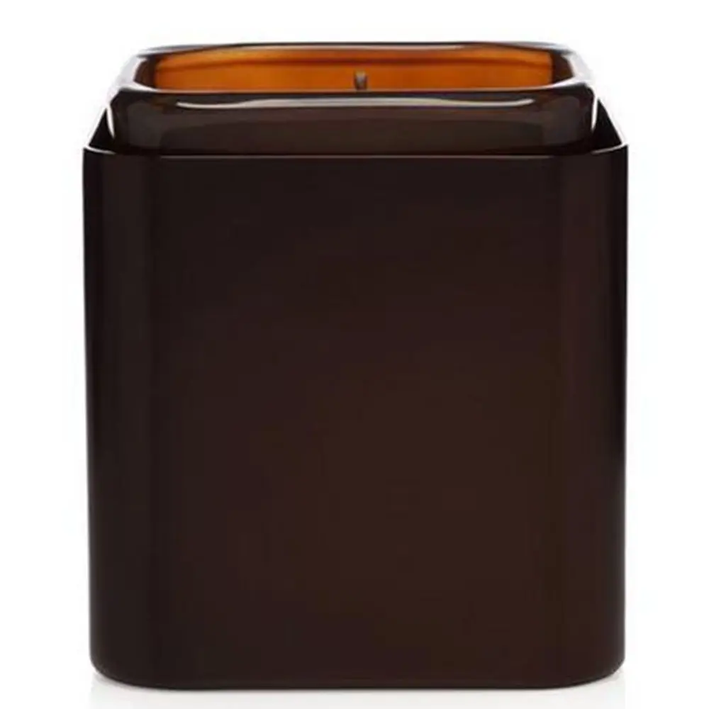 
Luxury Scented Candle With Black Glass Candle Holder Pillar Candle 